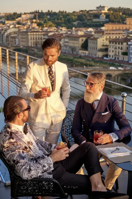 A gentleman's evening, Florence, Italy