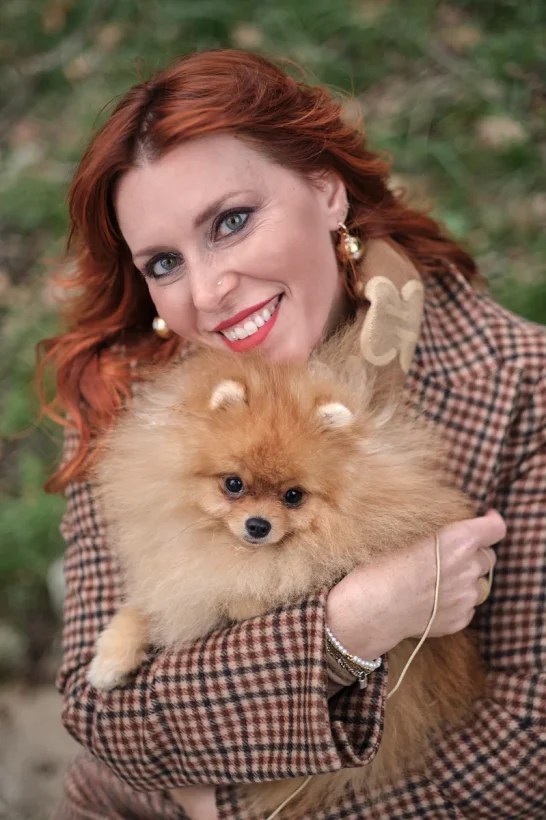 Portrait Photography session with Pomeranian dog shot in Trieste