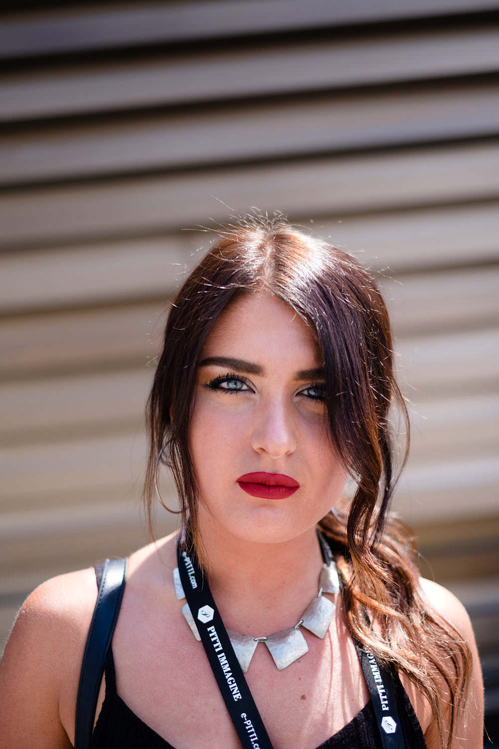 Woman at Pitti Immagine Uomo in Florence Woman at Pitti Immagine Uomo in Florence