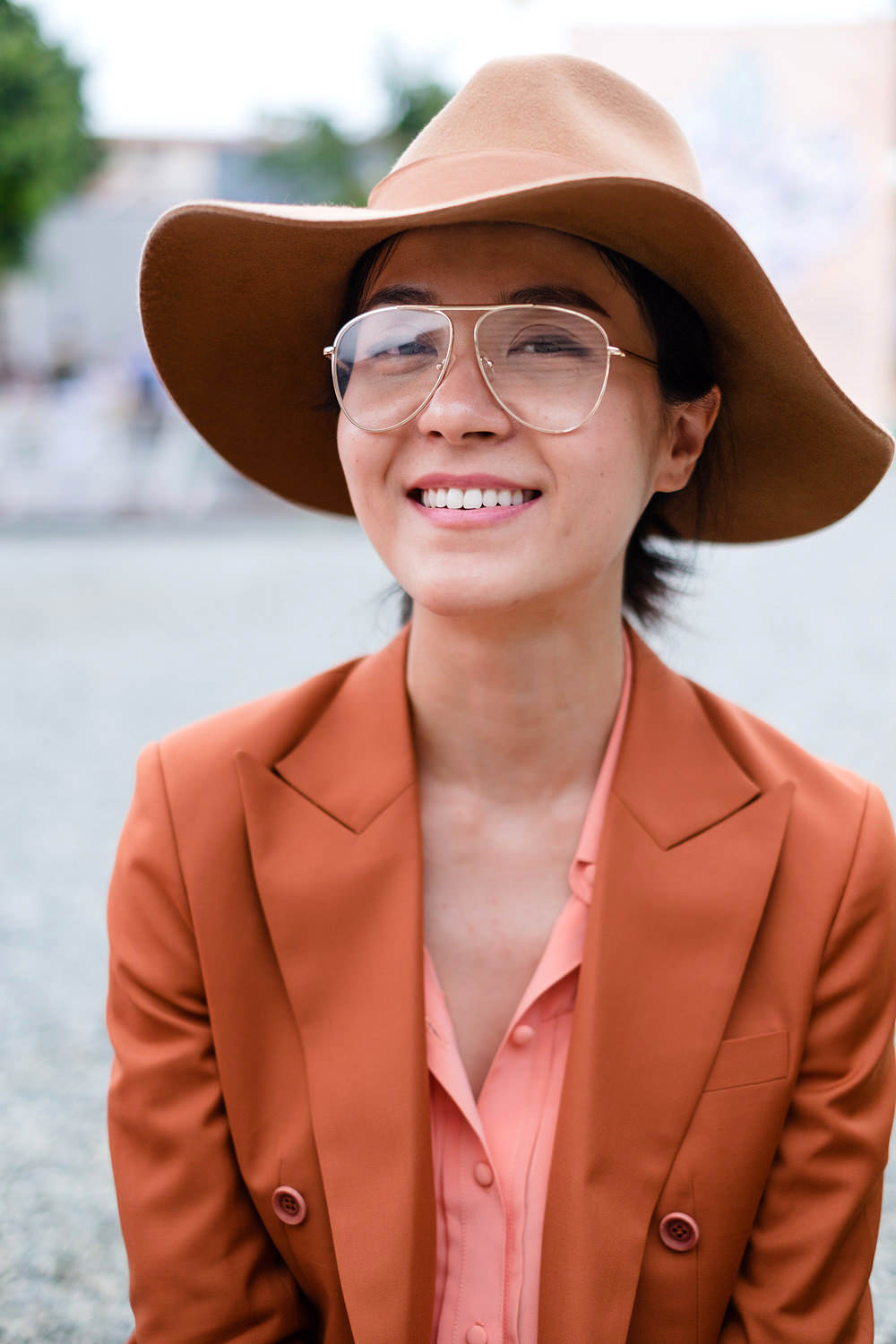 Woman at Pitti Immagine Uomo in Florence Woman at Pitti Immagine Uomo in Florence