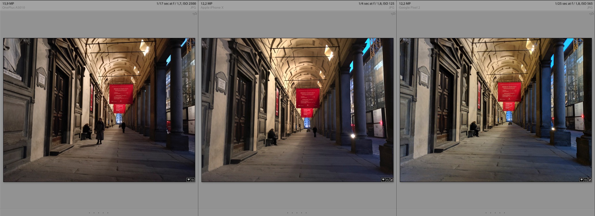 OnePlus 5t vs iPhone X vs Google Pixel 2 lowlight photography test