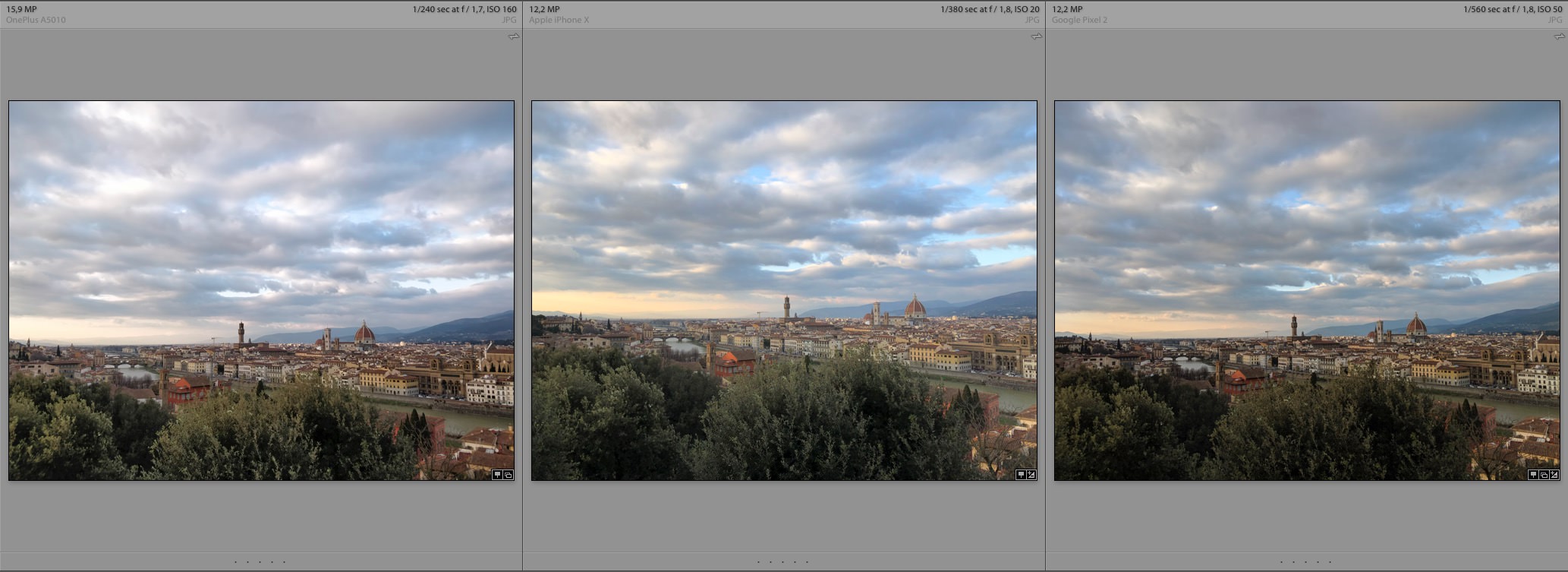 OnePlus 5t vs iPhoneX vs Google Pixel 2 Daylight Photography