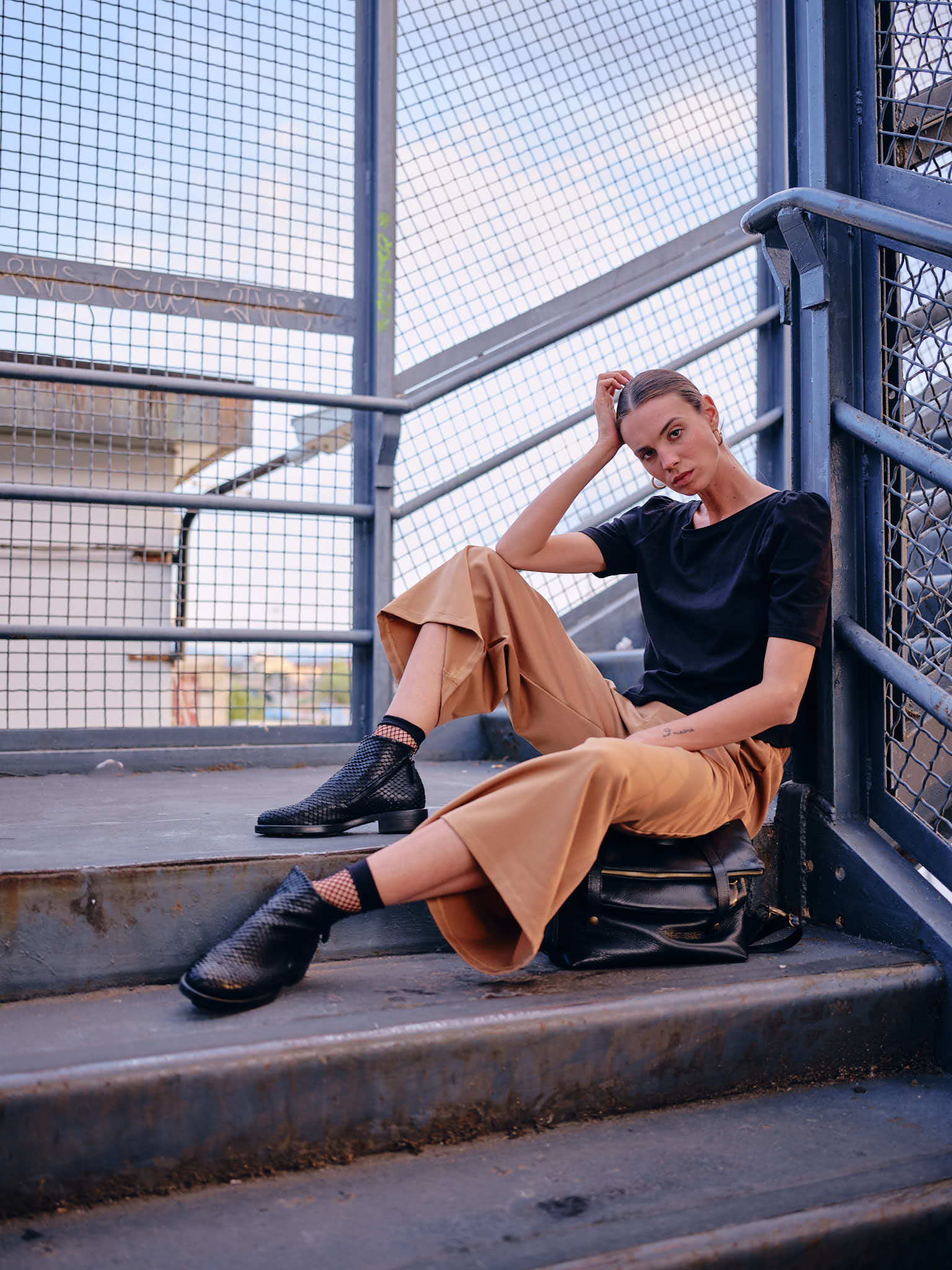 Street Fashion at the rail station in Florence, Italian Photographer