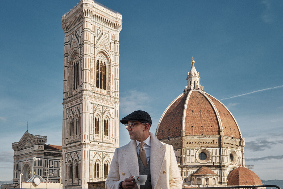 Street Fashion Session in the Streets of Florence with Jason Sarai from Style by Sarai, Florence, January 2023