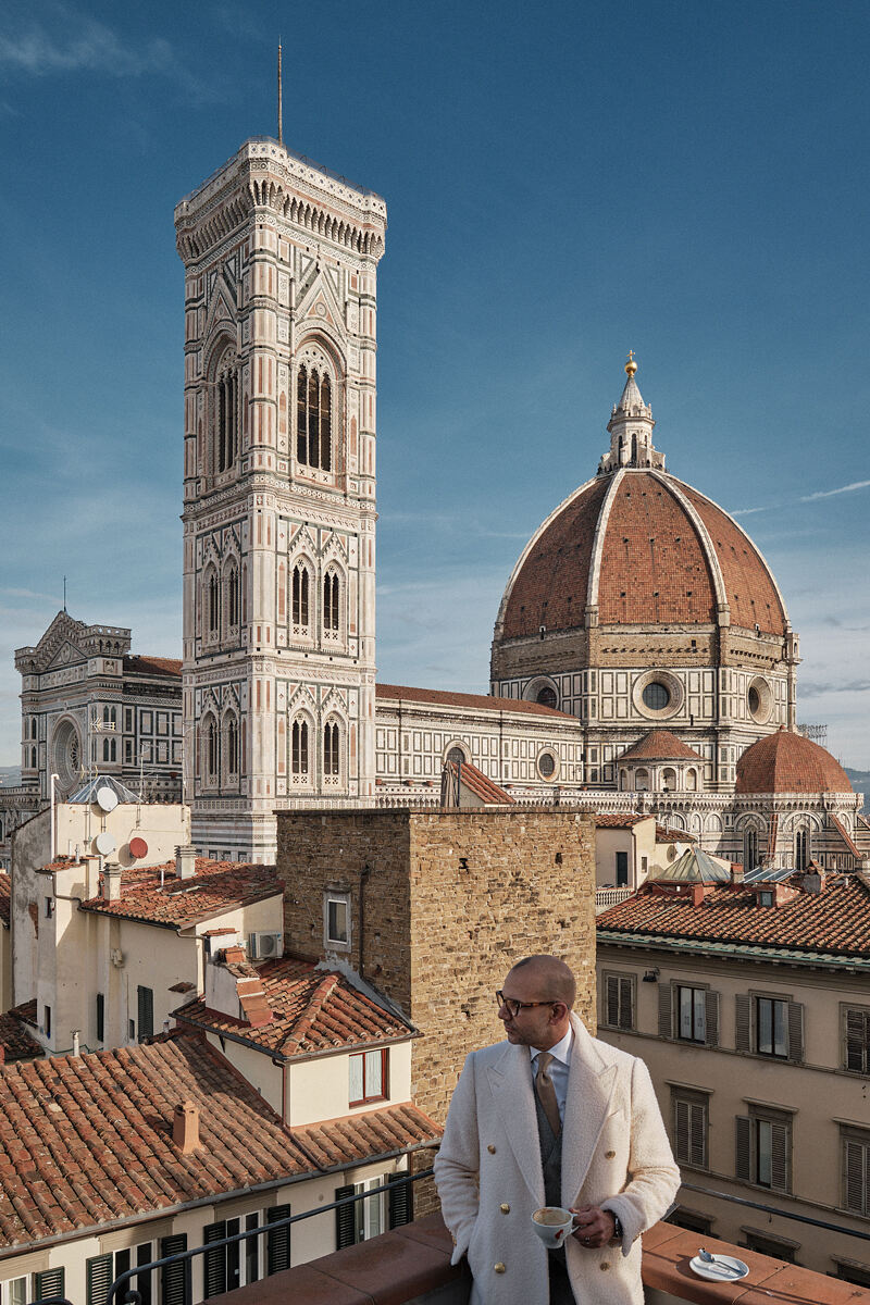 Street Fashion Session in the Streets of Florence with Jason Sarai from Style by Sarai, Florence, January 2023