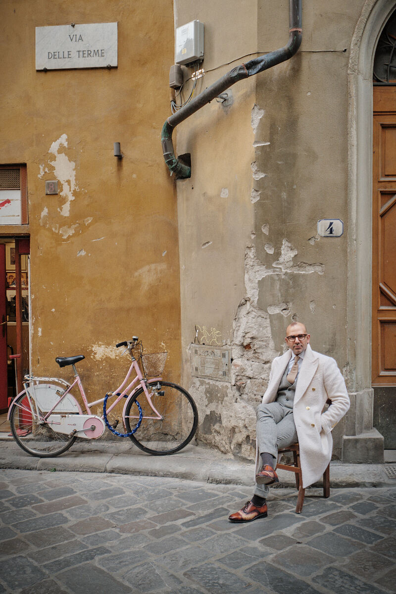 Street Fashion Session in the Streets of Florence with Jason Sarai from Style by Sarai, Florence, January 2023