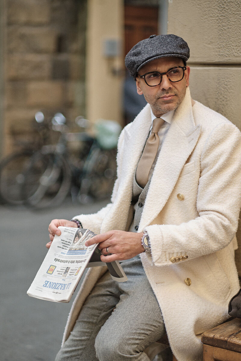 Street Fashion Session in the Streets of Florence with Jason Sarai from Style by Sarai, Florence, January 2023