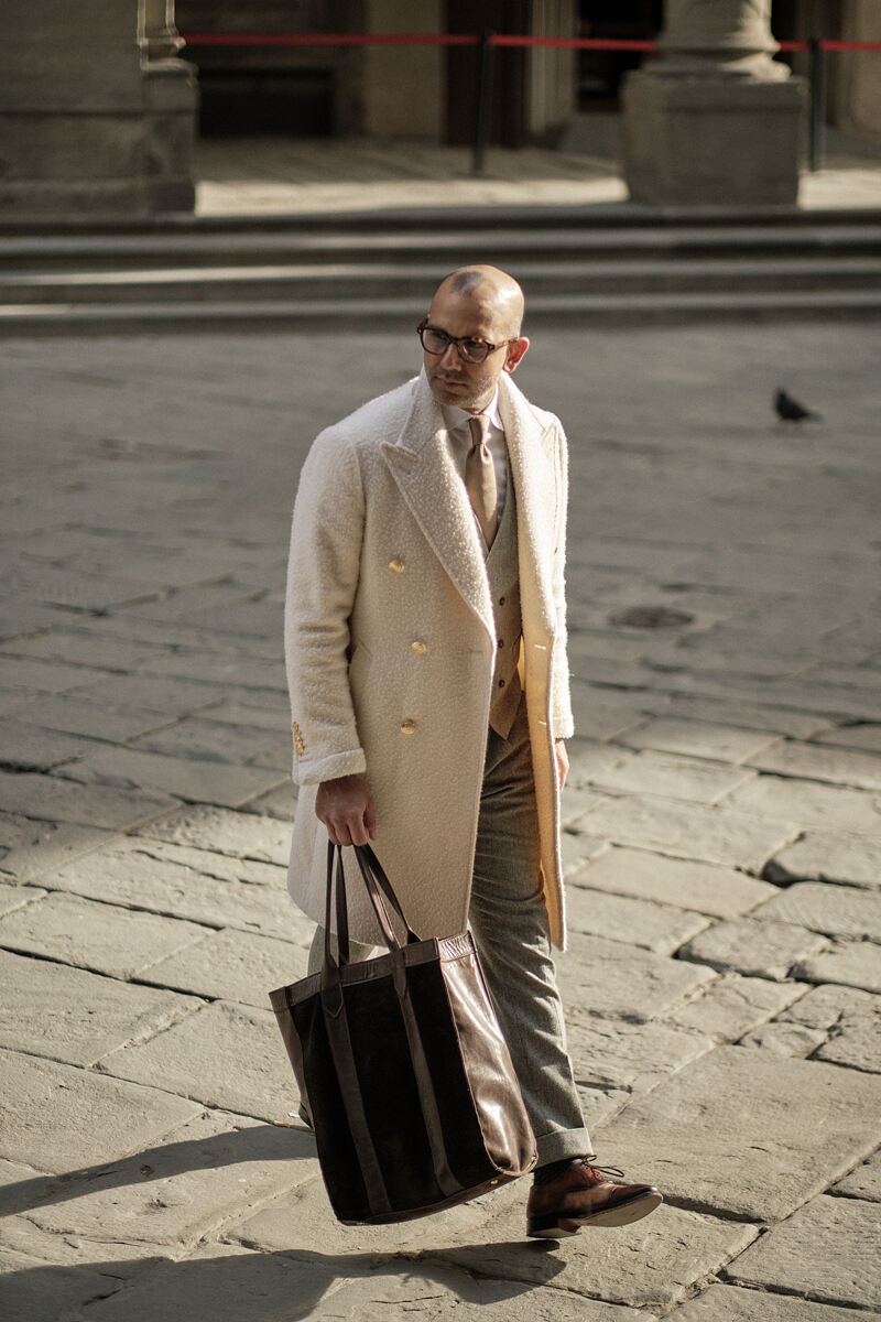 Street Fashion Session in the Streets of Florence with Jason Sarai from Style by Sarai, Florence, January 2023